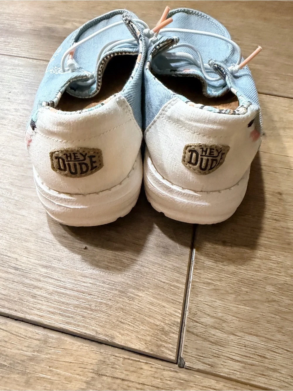 Hey Dude Kids Light Blue Canvas Moccasins